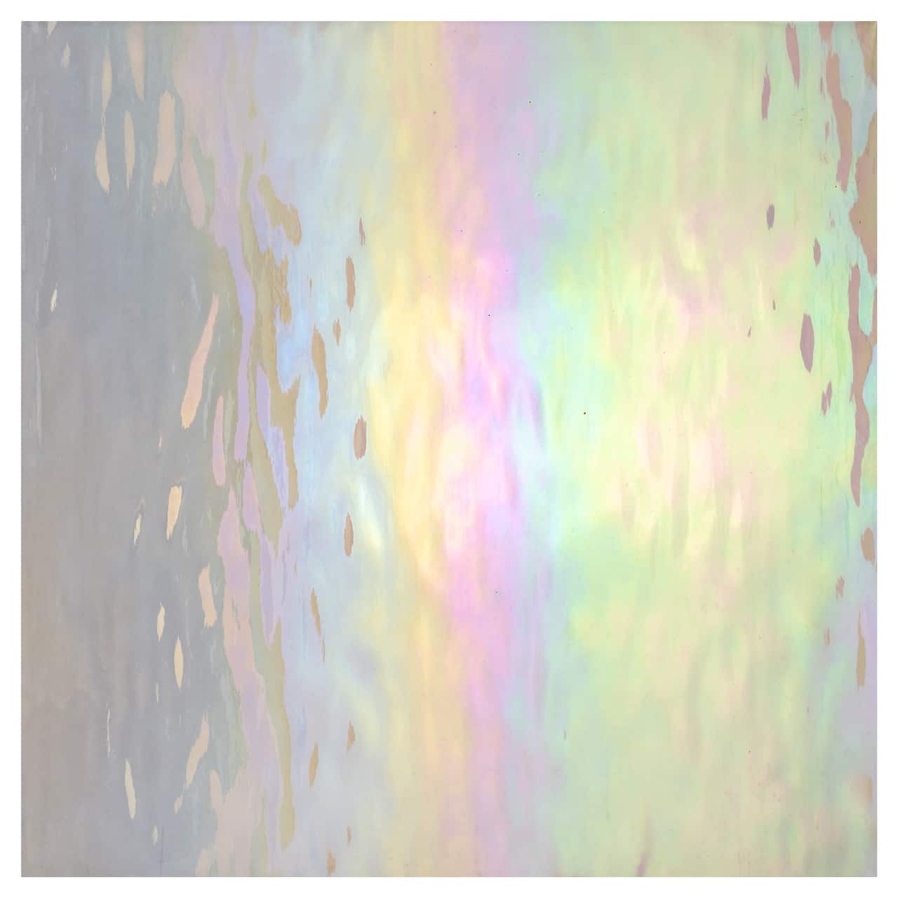12" x 12" Clear Waterglass® Fusible Iridescent Glass Sheet